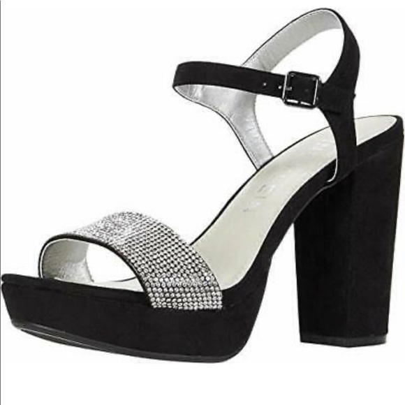 ANNE KLEIN Akleo Faux Crystal plataforma Black 6.5 - Picture 3 of 5